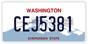 CEJ5381  license plate in WA
