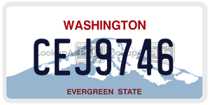 CEJ9746  license plate in WA
