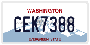 CEK7388  license plate in WA