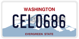 CEL0686 license plate in Washington