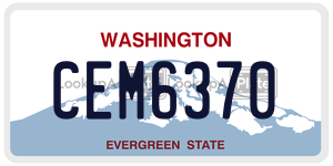 CEM6370  license plate in WA
