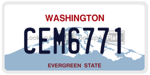 CEM6771  license plate in WA