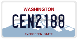 CEN2188  license plate in WA