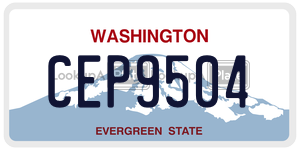 CEP9504 license plate in Washington