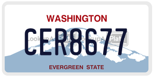 CER8677  license plate in WA