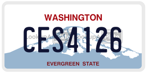 CES4126  license plate in WA