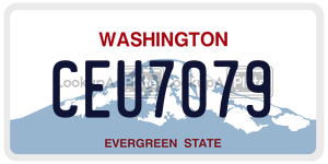 CEU7079  license plate in WA