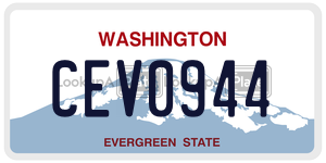 CEV0944  license plate in WA