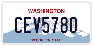 CEV5780  license plate in WA
