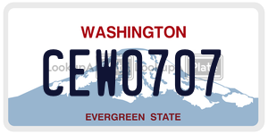 CEW0707  license plate in WA