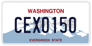 CEX0150 license plate in Washington