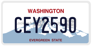CEY2590 license plate in Washington