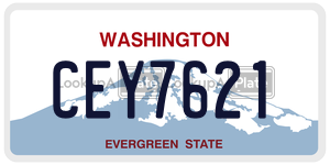 CEY7621  license plate in WA