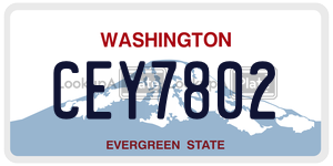 CEY7802  license plate in WA