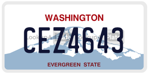 CEZ4643  license plate in WA