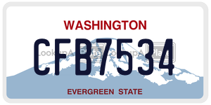 CFB7534 license plate in Washington