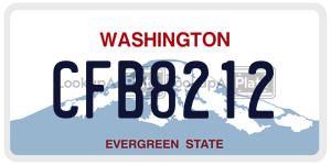 CFB8212  license plate in WA