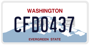 CFD0437  license plate in WA