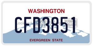 CFD3851 license plate in Washington