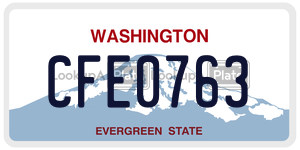 CFE0763  license plate in WA