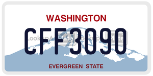 CFF3090 license plate in Washington