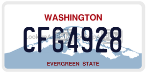 CFG4928 license plate in Washington