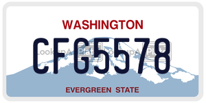 CFG5578 license plate in Washington