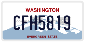 CFH5819 license plate in Washington