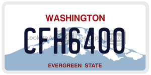 CFH6400 license plate in Washington