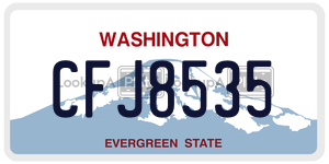 CFJ8535 license plate in Washington