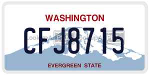 CFJ8715 license plate in Washington