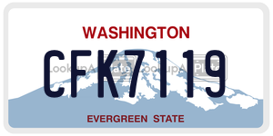 CFK7119  license plate in WA