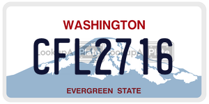 CFL2716 license plate in Washington
