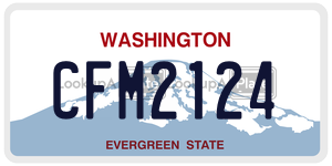 CFM2124 license plate in Washington