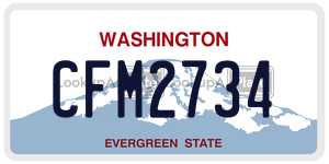 CFM2734  license plate in WA