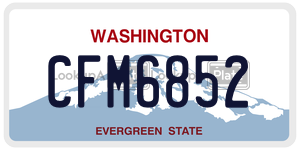 CFM6852 license plate in Washington