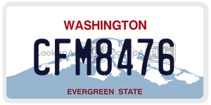 CFM8476 license plate in Washington