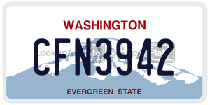 CFN3942  license plate in WA