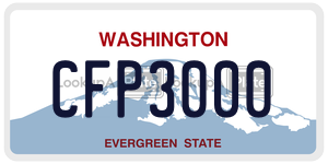 CFP3000  license plate in WA