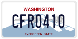 CFR0410  license plate in WA