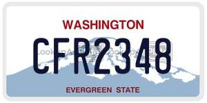 CFR2348  license plate in WA