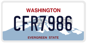 CFR7986 license plate in Washington