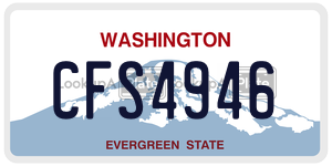 CFS4946  license plate in WA