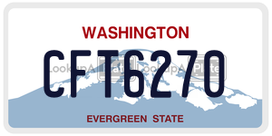 CFT6270 license plate in Washington