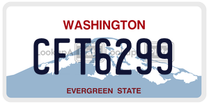 CFT6299 license plate in Washington