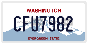 CFU7982  license plate in WA