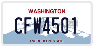 CFW4501  license plate in WA