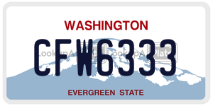CFW6333  license plate in WA