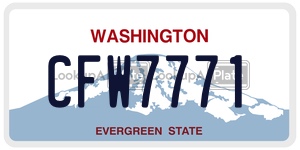 CFW7771  license plate in WA