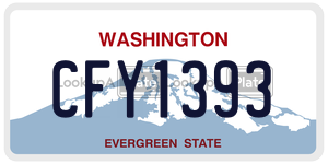 CFY1393 license plate in Washington